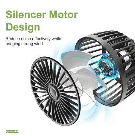 12V Auto Headrest Ventilation Fan USB Charging Car Neck Cooler 360 Degree Rotation Electric Car Cooling Fan for Vehicle SUV
