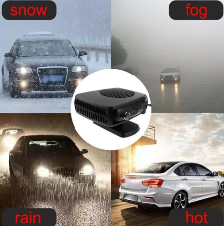 1PC Car Heater Fan 12V Portable Auto Windshield Heater Car Heater, Car Glass Defogging And Defrosting Heater