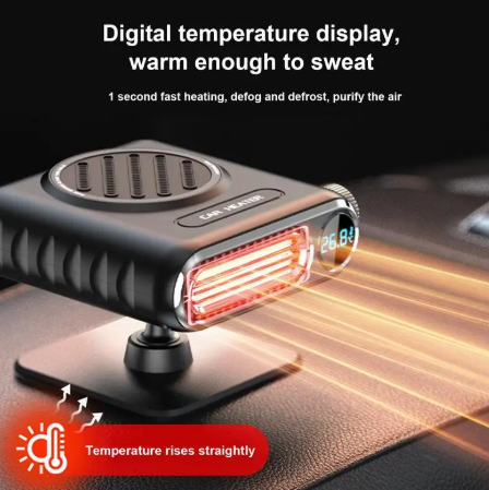 1PC Display Temperature Car Heater 12V Portable Defogger Defroster Heater Fan Dryer Windshield Defogger Accessories
﻿