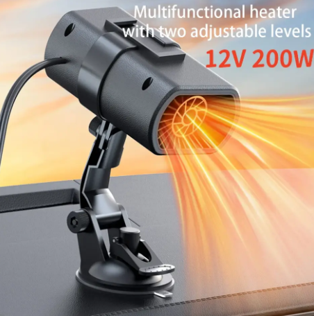 1PC 12V Car Heater Demister Strong Suction Type Heating Fan Electric Cooling Windshield Defroster Defogging Demister For Winter