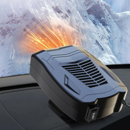 1PC 12V  2-in-1 Cooler Heater High Temperature Resistance Car Anti-Fog Heater 360 Degree Rotation Automobile Electric Accessories