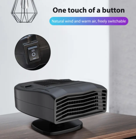 1PC 12V  2-in-1 Cooler Heater High Temperature Resistance Car Anti-Fog Heater 360 Degree Rotation Automobile Electric Accessories