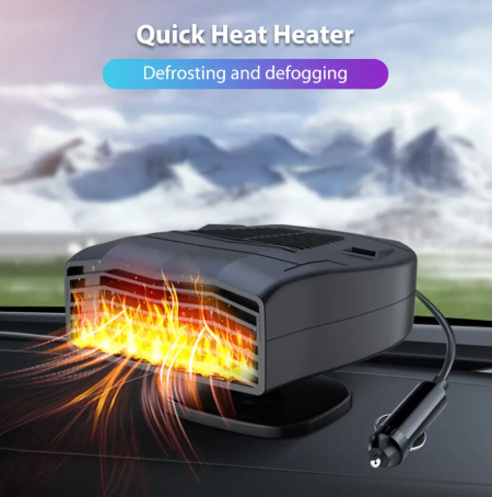 1PC 12V  2-in-1 Cooler Heater High Temperature Resistance Car Anti-Fog Heater 360 Degree Rotation Automobile Electric Accessories