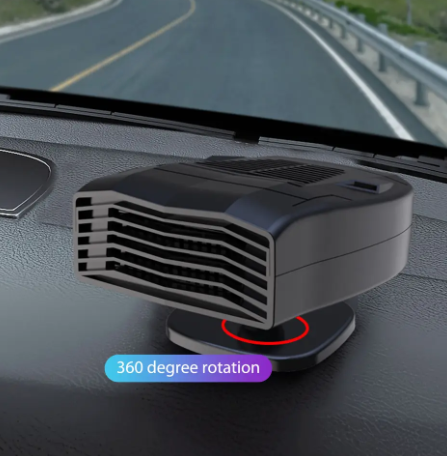1PC 12V  2-in-1 Cooler Heater High Temperature Resistance Car Anti-Fog Heater 360 Degree Rotation Automobile Electric Accessories
