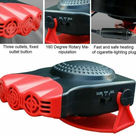 1PC Car Heater Electric Cooling Heating Fan Portable Electric Dryer Windshield Defogging Demister Defroster
