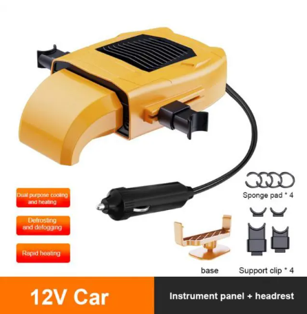 1PC 12V Portable Car Heater Electric Cooling Heating Fan 4 IN 1 Electric Dryer Windshield Defogging Demister Defroster