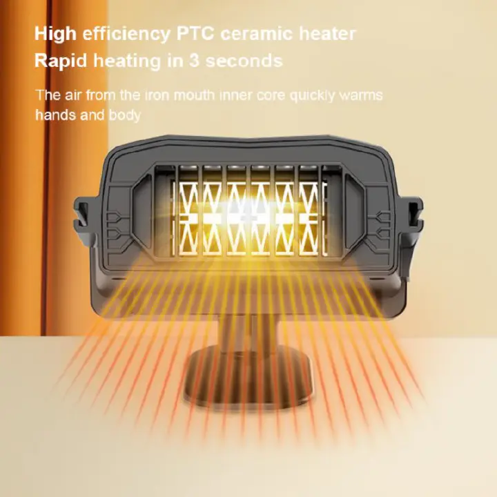 1PC 12V Portable Car Heater Electric Cooling Heating Fan 4 IN 1 Electric Dryer Windshield Defogging Demister Defroster