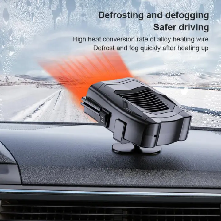 1PC 12V Portable Car Heater Electric Cooling Heating Fan 4 IN 1 Electric Dryer Windshield Defogging Demister Defroster