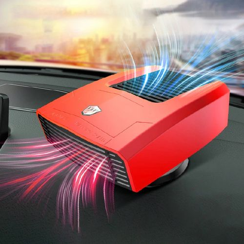 1PC 2 In1 12V Windshield Defogger and Defroster 360 °Rotatable Heating/Cooling Fan Portable Car Heater