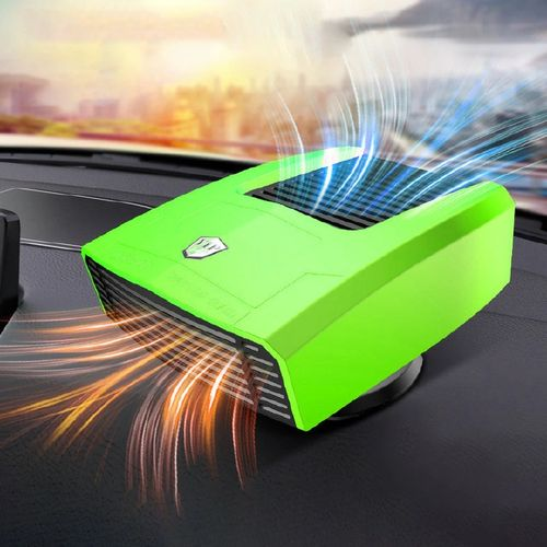 1PC 2 In1 12V Windshield Defogger and Defroster 360 °Rotatable Heating/Cooling Fan Portable Car Heater