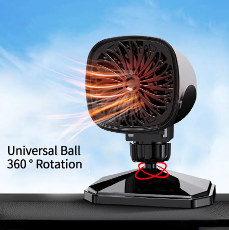1PC 2 in 1 Car Heater Fast Heating Heat Cooling Fan with Heating Cooling Modes Fan Plug in Cigarette Lighter