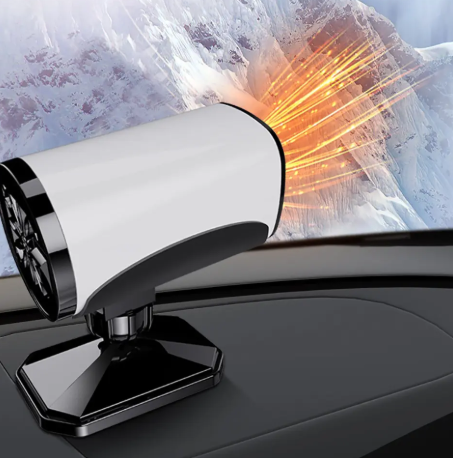 1PC 2 in 1 Car Heater Fast Heating Heat Cooling Fan with Heating Cooling Modes Fan Plug in Cigarette Lighter