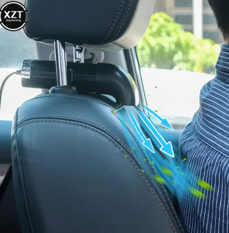 1PC Car Back Seat Mini USB Fan Foldable Silent Fan Three Grade Wind Speed Adjustable Car Cooler Air Cooling Fan