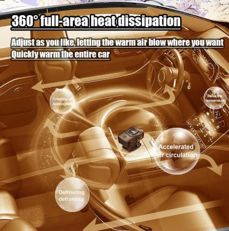 1PC Car Defroster 12V Portable Car Fan Heater Window Defroster Quick Heating Windscreen Heater Fan Vehicle Mounted Heater For Trucks