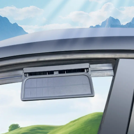 1PC Solar Powered Car Radiator Cooling Fan with 3 Air Outlets Car Window Air Vent Fan USB Powered Auto Ventilation