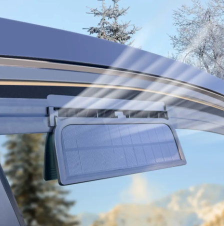 1PC Solar Powered Car Radiator Cooling Fan with 3 Air Outlets Car Window Air Vent Fan USB Powered Auto Ventilation