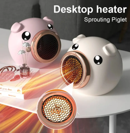 1PC Portable Electric Heater Desktop Fan Heater Heating Low Noise Warm Air Blower Fast Heating Home Office Warmer Machine For Winter