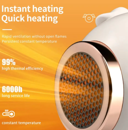 1PC Portable Electric Heater Desktop Fan Heater Heating Low Noise Warm Air Blower Fast Heating Home Office Warmer Machine For Winter