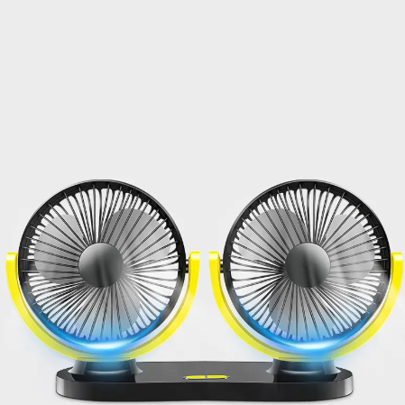 1PC 5V Car USB Fan Cooling Car Fan Dual Head Car fan 3 Speeds Adjustable For Auto Cooler Air Fan Car Accessories Fan High Quality