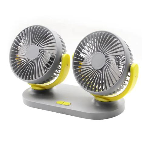 1PC 5V Car USB Fan Cooling Car Fan Dual Head Car fan 3 Speeds Adjustable For Auto Cooler Air Fan Car Accessories Fan High Quality