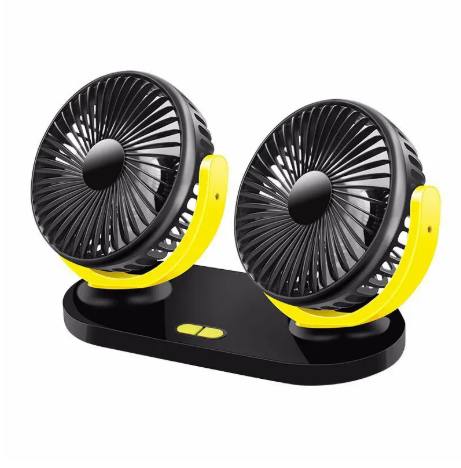 1PC 5V Car USB Fan Cooling Car Fan Dual Head Car fan 3 Speeds Adjustable For Auto Cooler Air Fan Car Accessories Fan High Quality