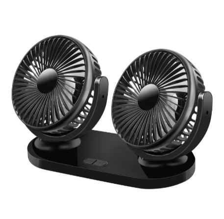 1PC 5V Car USB Fan Cooling Car Fan Dual Head Car fan 3 Speeds Adjustable For Auto Cooler Air Fan Car Accessories Fan High Quality
