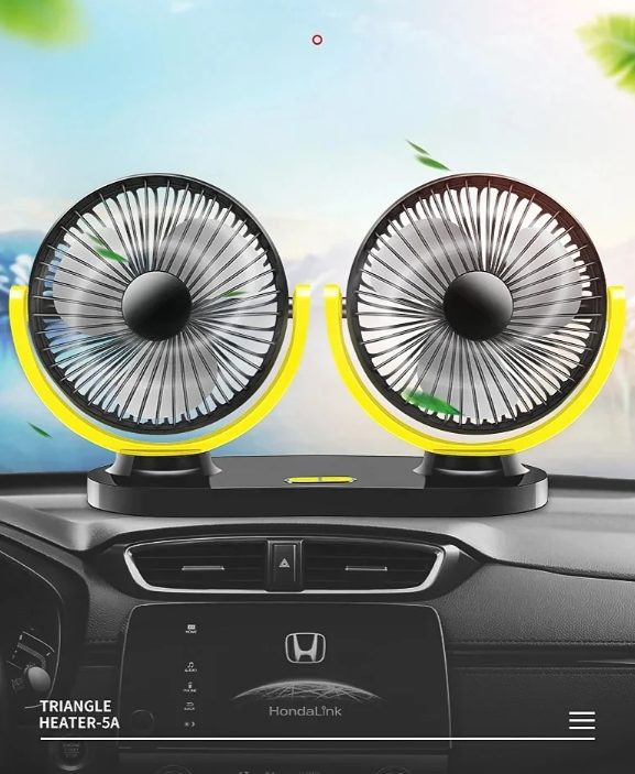 1PC 5V Car USB Fan Cooling Car Fan Dual Head Car fan 3 Speeds Adjustable For Auto Cooler Air Fan Car Accessories Fan High Quality
