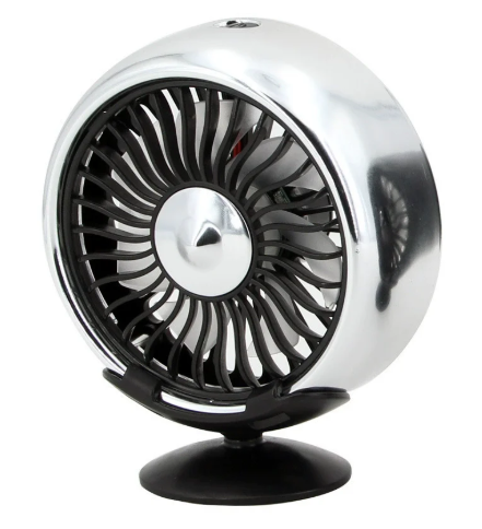1PC Mini USB Car Air Vent Clip Fan with Ambient Lighting, Adjustable Electric Fan, Powerful Cooling Fan