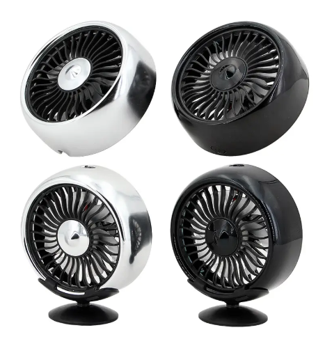 1PC Mini USB Car Air Vent Clip Fan with Ambient Lighting, Adjustable Electric Fan, Powerful Cooling Fan