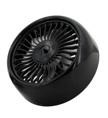 1PC Mini USB Car Air Vent Clip Fan with Ambient Lighting, Adjustable Electric Fan, Powerful Cooling Fan