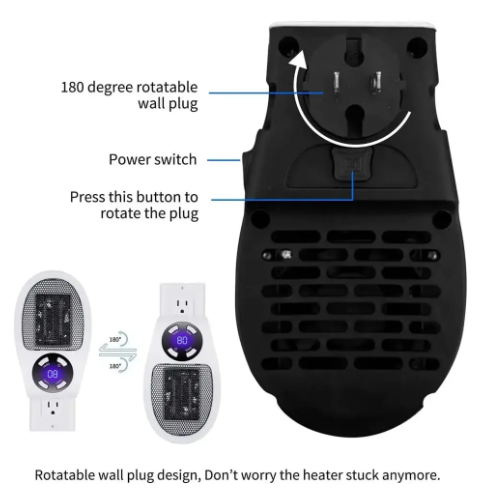 1PC 500W Portable Heater Electric Heater with Adjustable Thermostat Timer and Led Display Home Electric Heater Household Appliances
﻿