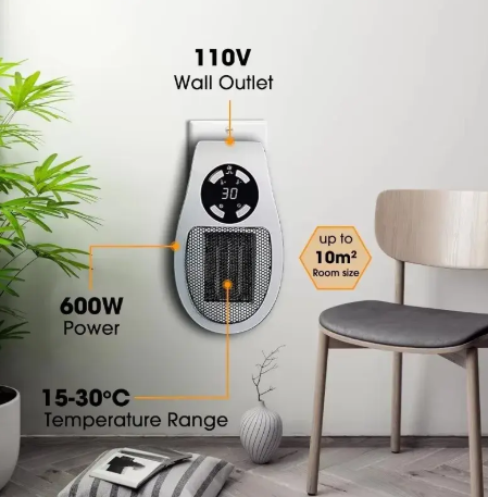 1PC 500W Portable Heater Electric Heater with Adjustable Thermostat Timer and Led Display Home Electric Heater Household Appliances
﻿