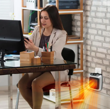 1PC Mini Electric Heater | Wall Mounted & Portable | Remote Control 3S Fast Heating | Household Office Heating Fan