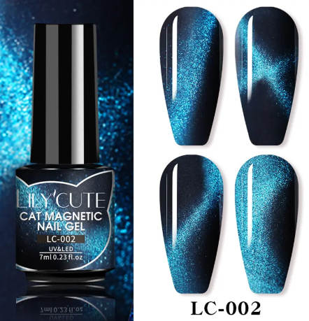 4Pcs Cat Magnetic Gel Nail Polish Set Semi Permanent Soak Off UV LED Glitter Nails Magnet Stick Black Gel Needed
﻿