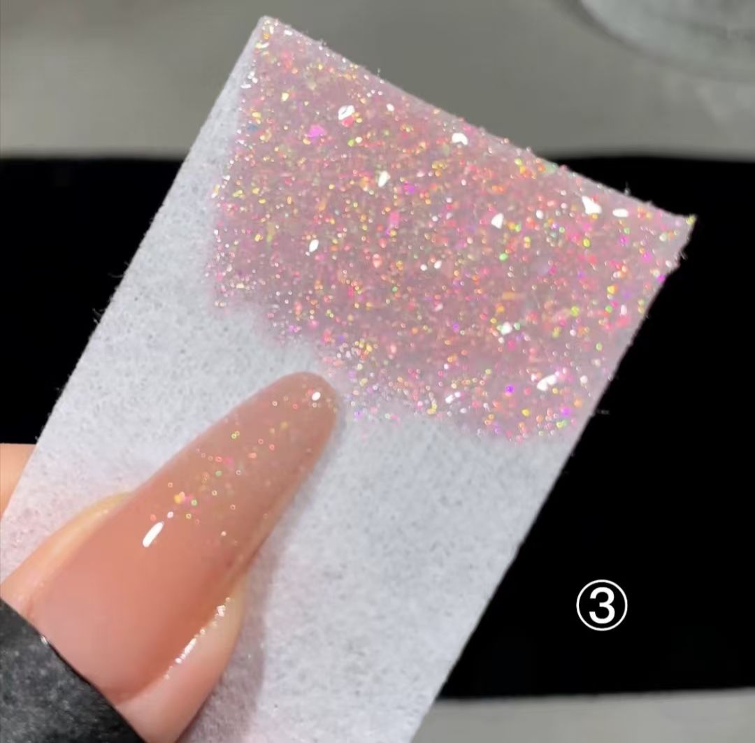 6PCS Sparkly Gel Nail Polish Glitter Iridescence Soak Off UV Gel Semi-permanent Varnish DIY Manicure Gel Polish