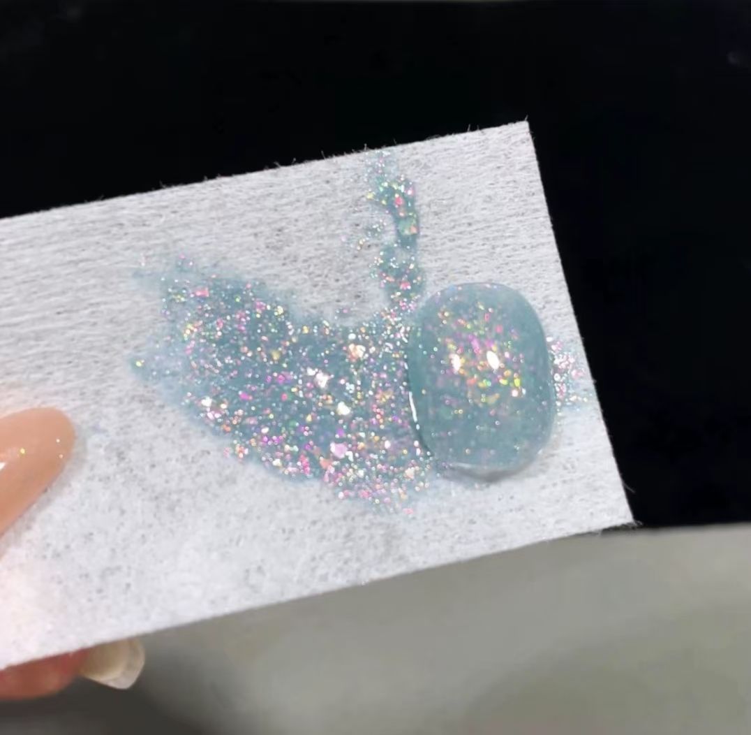 6PCS Sparkly Gel Nail Polish Glitter Iridescence Soak Off UV Gel Semi-permanent Varnish DIY Manicure Gel Polish