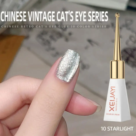 10Pcs Cat Eye Gemstone Gel Nail Polish Magnetic Gel UV Semi-permanent Varnish Nail Supplies for Professionals