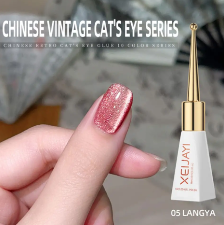 10Pcs Cat Eye Gemstone Gel Nail Polish Magnetic Gel UV Semi-permanent Varnish Nail Supplies for Professionals
