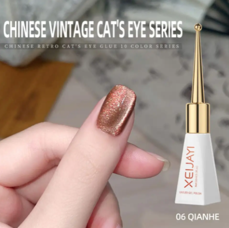 10Pcs Cat Eye Gemstone Gel Nail Polish Magnetic Gel UV Semi-permanent Varnish Nail Supplies for Professionals