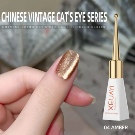 10Pcs Cat Eye Gemstone Gel Nail Polish Magnetic Gel UV Semi-permanent Varnish Nail Supplies for Professionals