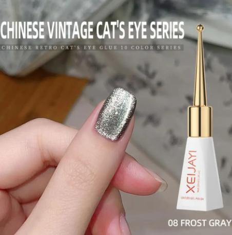 10Pcs Cat Eye Gemstone Gel Nail Polish Magnetic Gel UV Semi-permanent Varnish Nail Supplies for Professionals