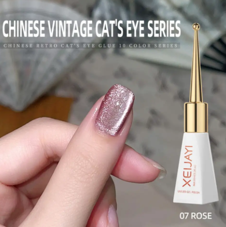 10Pcs Cat Eye Gemstone Gel Nail Polish Magnetic Gel UV Semi-permanent Varnish Nail Supplies for Professionals