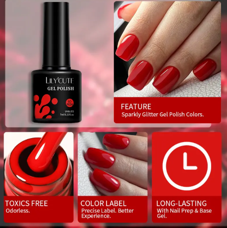 5Pcs/Set  Nail Gel DIY Nail Art Semi Permanent UV Gel Nail Polish Long Lasting Design Manicure Kit Supplies