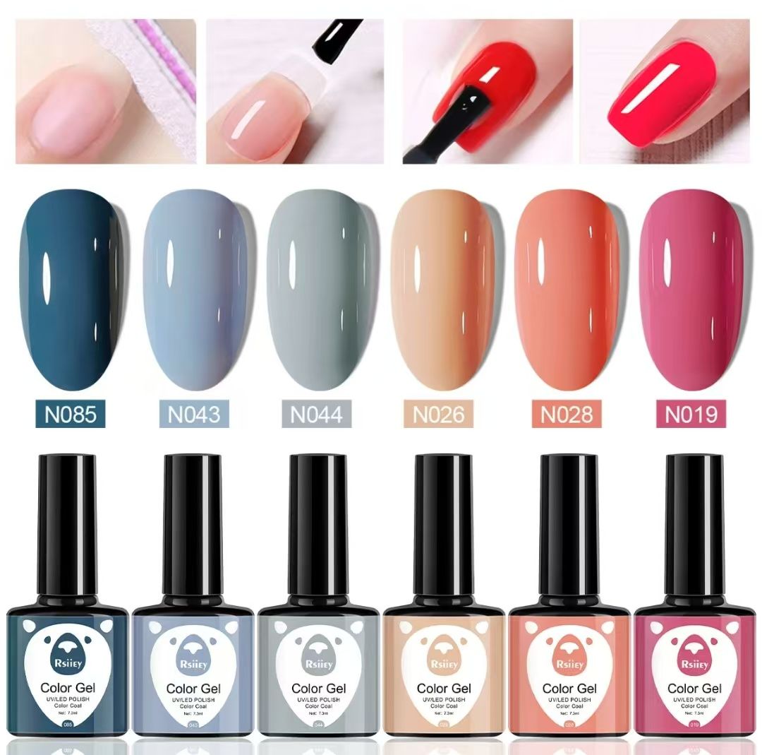 6PCS Color Nail Polish Phototherapy Bottle Popular Color Painted Cat Eye Gel UV Phototherapy Gel Nail Polish Gel Set