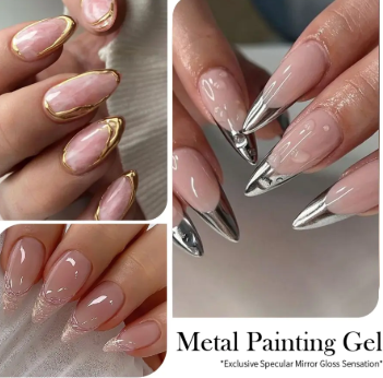 3PCS Metallic Painting Gel Chrome Gold Silver Rose Gold Mirror Effect Gel Nail Polish Super Bright Drawing Line Nail Art Varnish
﻿