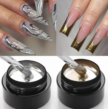 3PCS Metallic Painting Gel Chrome Gold Silver Rose Gold Mirror Effect Gel Nail Polish Super Bright Drawing Line Nail Art Varnish
﻿