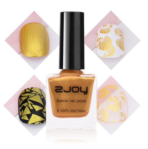 3PCS Nail Printing Stamping Gel Nail Polish Art Printing Varnish for Stamping Plate Black White Gold Nails Lacquers