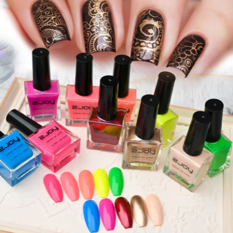 3PCS Nail Printing Stamping Gel Nail Polish Art Printing Varnish for Stamping Plate Black White Gold Nails Lacquers