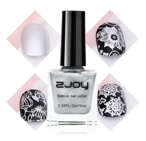 3PCS Nail Printing Stamping Gel Nail Polish Art Printing Varnish for Stamping Plate Black White Gold Nails Lacquers