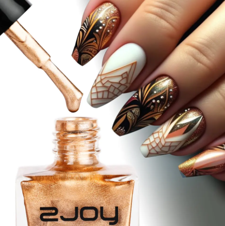 3PCS Nail Printing Stamping Gel Nail Polish Art Printing Varnish for Stamping Plate Black White Gold Nails Lacquers